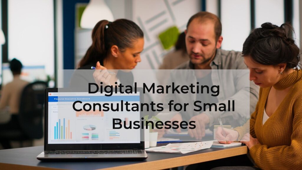 design a image on Digital Marketing Consultants for Small Businesses.